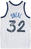 FRMD Shaquille O'Neal Magic Signed White Mitchell and Ness Swingman Jersey