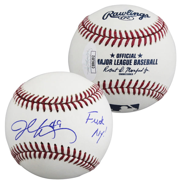 Braves John Rocker "F*** NY!" Signed Robert Manfred OML Baseball JSA #CE86202