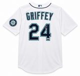 Seattle Mariners Ken Griffey Jr. Signed White Nike Jersey Size L Beckett Witness
