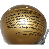 Rudy Ruettiger Signed Notre Dame VSR4 Authentic Helmet Story BAS 42247