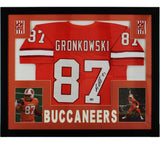 Rob Gronkowski Signed Tampa Bay Buccaneers Framed Creamsicle NFL Jersey