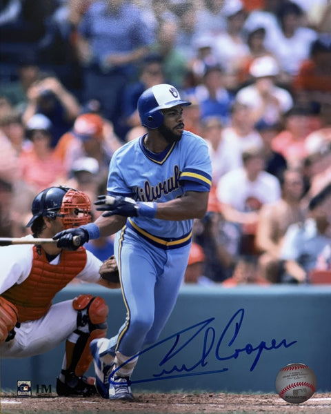 Milw Brewers 1982 AL Champion CECIL COOPER Signed 8x10 Color Photo #1 AUTO