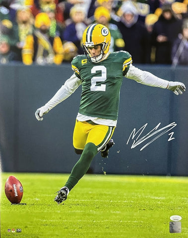 Packers Super Bowl Champion MASON CROSBY Signed 16x20 Photo #1 AUTO - JSA