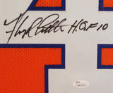 FRAMED DENVER BRONCOS FLOYD LITTLE AUTOGRAPHED/INSCRIBED "HOF 10" CUSTOM JERSEY