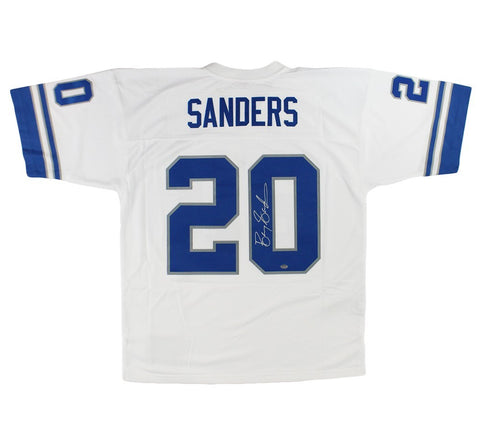 Barry Sanders Signed Detroit Lions Mitchell & Ness 1996 White NFL Jersey