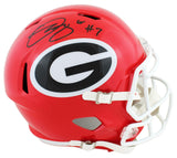 Georgia Quay Walker Authentic Signed Full Size Speed Rep Helmet w/ Case BAS Wit