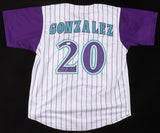 Luis Gonzalez Signed Diamondbacks Jersey Inscribed "2001 WS Game 7 GW Hit" (JSA)