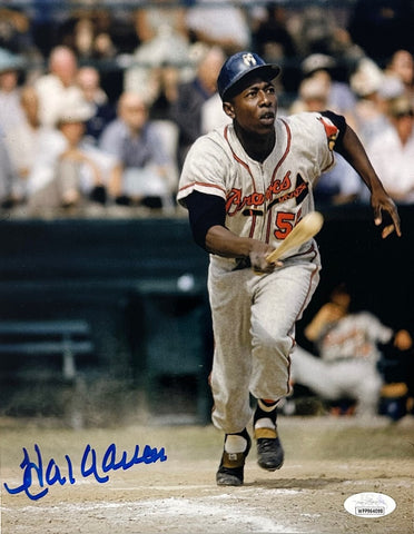 Milw Braves Henry HANK AARON Signed 8x10 Photo #24 AUTO HOF, MVP, WS CHMP - JSA