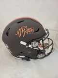 MYLES GARRETT SIGNED CLEVELAND BROWNS ALPHA DAWG SPEEDFLEX HELMET BECKETT QR