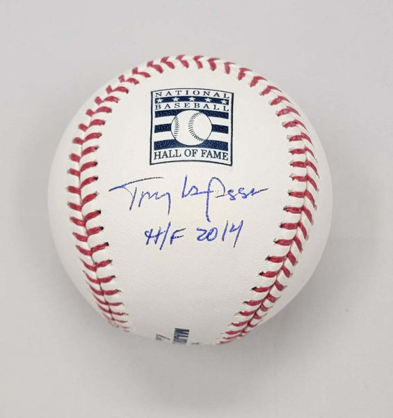 Tony LaRussa Signed Cardinals A's HOF Baseball W/ HOF 2014 Beckett Witnessed