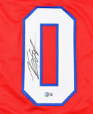 Keon Coleman Autographed Red Pro Style Jersey - Beckett W Hologram *Black