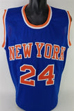 Bill Bradley Signed New York Knicks Jersey (JSA COA) 2xNBA Champions 1970 & 1973