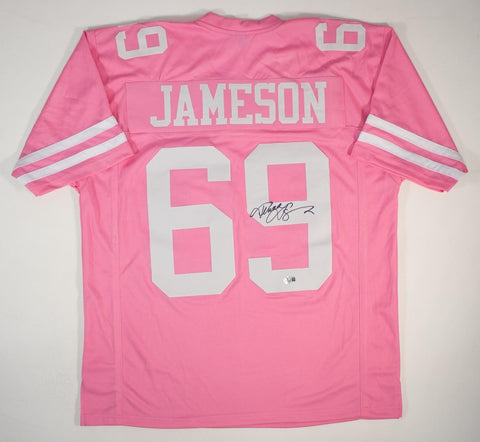 Jenna Jameson Signed Pink #69 Football Jersey (Beckett) XXX Adult Film Star