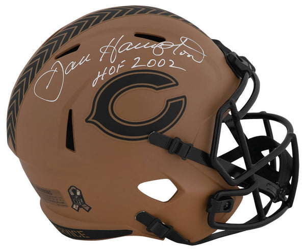 Dan Hampton Signed Bears SALUTE 2023 Riddell F/S Replica Helmet w/HOF - (SS COA)