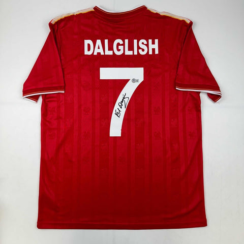 Autographed/Signed Kenny Dalglish Liverpool Red Crown Paints Jersey BAS COA