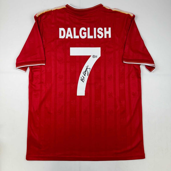 Autographed/Signed Kenny Dalglish Liverpool Red Crown Paints Jersey BAS COA