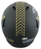 Eagles A.J. Brown Signed STS IV F/S Speed Proline Helmet W/ Case BAS Wit