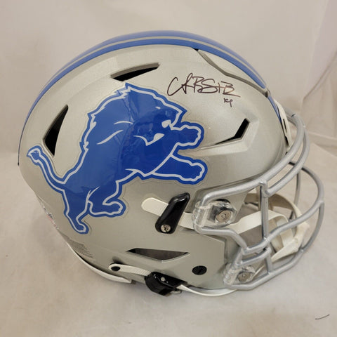 AMON RA ST BROWN SIGNED DETROIT LIONS F/S SPEEDFLEX AUTHENTIC HELMET BECKETT QR