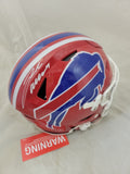 JOSH ALLEN SIGNED BUFFALO BILLS THROWBACK SPEEDFLEX AUTHENTIC HELMET BECKETT QR