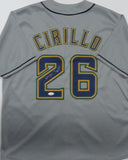 Brewers All Star JEFF CIRILLO Signed Custom Replica GREY Jersey AUTO - JSA
