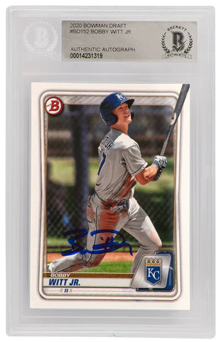 Bobby Witt Jr. Signed Royals 2020 Bowman Draft Rookie Card #BD-152 - (Beckett)