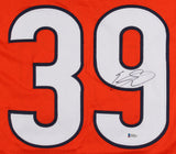 Eddie Jackson Signed Bears Jersey (Beckett COA) Chicago 2017 4th Rd Pick / Bama