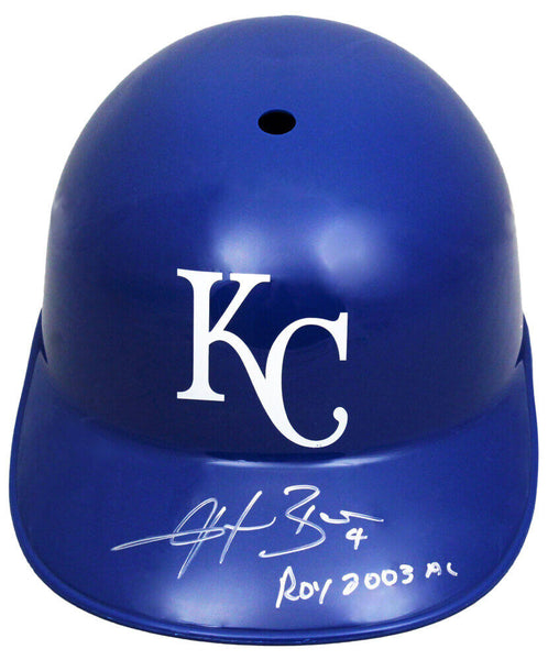 ANGEL BERROA Signed Kansas City Royals Replica Batting Helmet w/ROY 2003 AL - SS