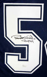 Randy White Autographed Blue Dbl Stitch Pro Style Jersey w/ HOF - JSA W Auth *5