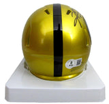Hines Ward Signed/Autographed Gold Flash Mini Helmet Steelers Beckett 204022