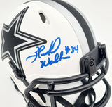 Herschel Walker Signed Cowboys Lunar Eclipse White Speed Mini Helmet Beckett