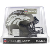 John Elway Autographed Denver Broncos 22 STS Mini Helmet Beckett Witness 50207