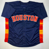 Autographed/Signed Jose Abreu Houston Blue Baseball Jersey Beckett BAS COA