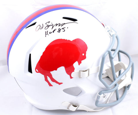 OJ Simpson Autographed Buffalo Bills F/S Classic Speed Helmet w/HOF-JSA W *Black