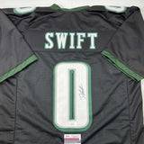Autographed/Signed D'Andre Swift Philadelphia Black Football Jersey JSA COA