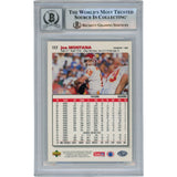 Joe Montana Autographed 1995 Upper Deck #117 Slab Trading Card Beckett 49957