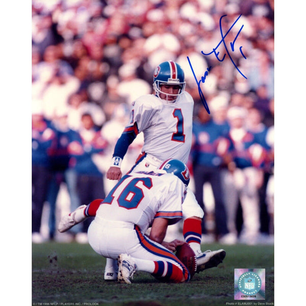 Jason Elam Autographed/Signed Denver Broncos 8x10 Photo DEN 48665