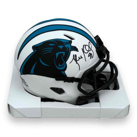 Panthers Luke Kuechly Autographed Signed Lunar Mini Helmet - Beckett