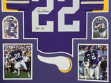 FRAMED MINNESOTA VIKINGS PAUL KRAUSE AUTOGRAPHED SIGNED JERSEY JSA COA