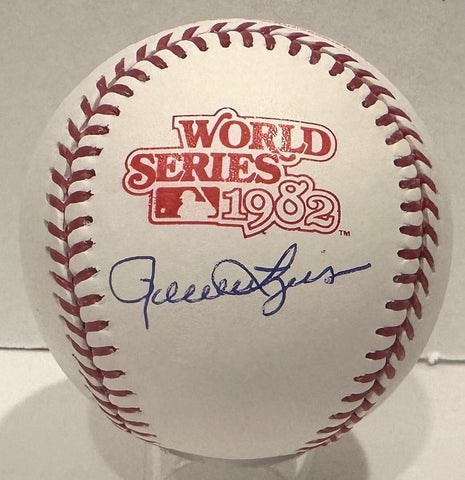 Brewers ROLLIE FINGERS Signed Official 1982 WORLD SERIES Logo Baseball - BAS