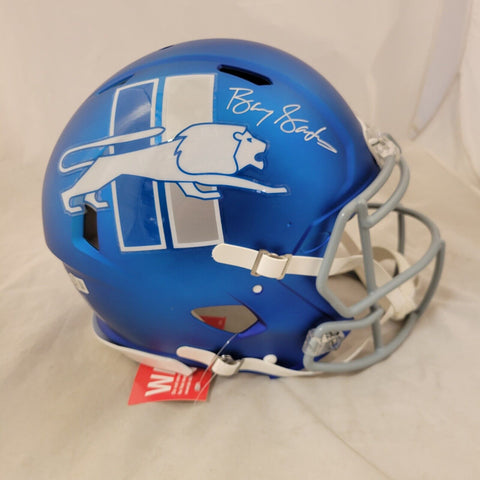 BARRY SANDERS SIGNED LIONS ALTERNATE SPEED AUTHENTIC HELMET BECKETT COA