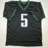 Autographed/Signed DONOVAN MCNABB Philadelphia Black Football Jersey JSA COA