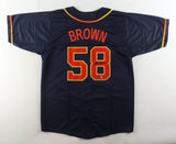 Hunter Brown Signed Houston Astros Jersey (Beckett) 2022 World Champ / Pitcher
