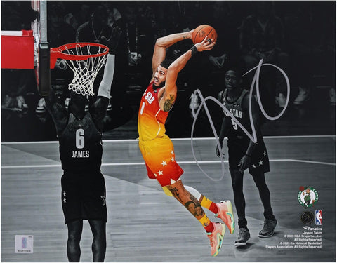 Jayson Tatum Boston Celtics Autographed 11x14 2023 NBA ASG Spotlight Dunk Photo