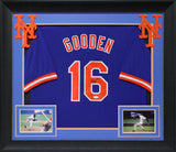 Doc Gooden Authentic Signed Blue Pro Style Framed Jersey Autographed JSA Witness