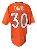 Terrell Davis Signed Custom Orange Pro-Style Football Jersey BAS ITP
