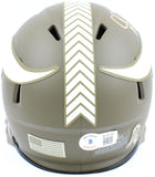 Justin Jefferson Signed Vikings Salute to Service Speed Mini Helmet-BeckettWHolo