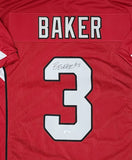 Cardinals Safety BUDDA BAKER Signed Custom Replica Arizona Red Jersey - JSA