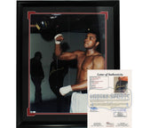 Muhammad Ali Signed Framed 36x44 Speed Bag Boxing Poster