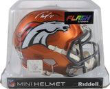 Troy Franklin Autographed/Signed Denver Broncos Flash Mini Helmet Beckett 59403