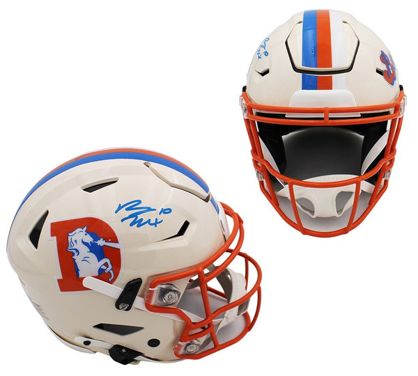 Bo Nix Signed Denver Broncos Speed Flex Authentic Retro NFL Helmet